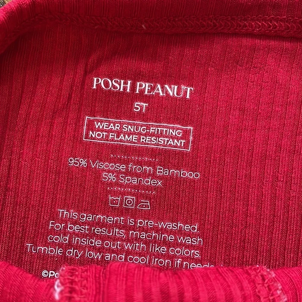 Posh Peanut Crimson Ribbed Pajamas